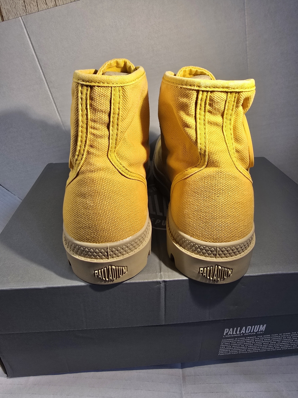 Palladium Women Yellow Canvas Lace-up boots/sneakers - Picture 8 of 9